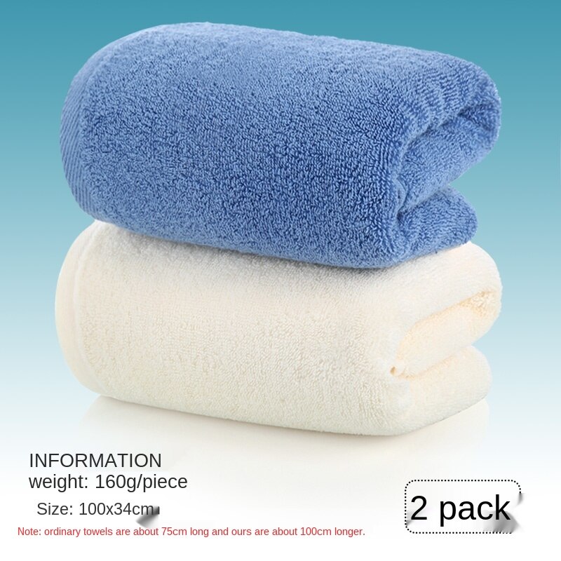 Sports Towel Sweat-Absorbent Lengthened Pure Cotton Face Washing Home plus Size Long Bath Towel Gym Quick-Drying Running: Dark Grey