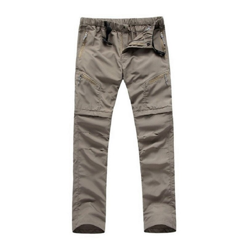 Quick Dry Detachable Hiking Pants Men Outdoor Sport Summer Camping Trekking Climbing Trekking Trousers Breathable Fishing Shorts: Khaki / XXXL