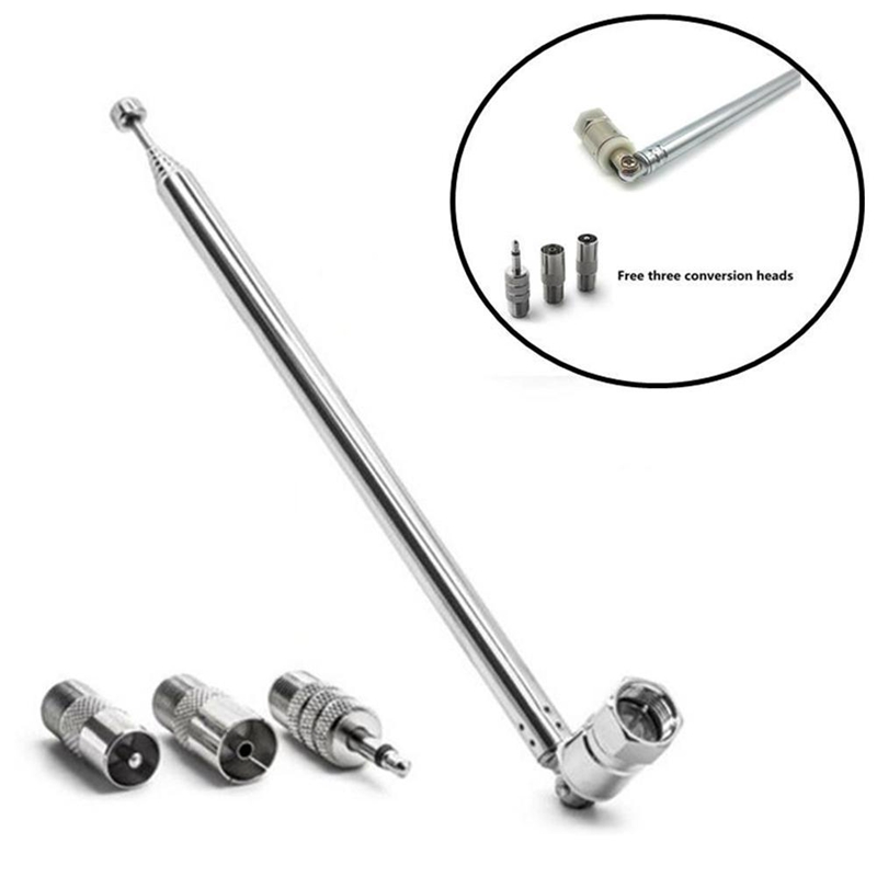 Adaptateur pour antenne Radio FM, 3.5Mm, vis télescopique de remplacement, connecteur mâle de Type F pour récepteur stéréo AV