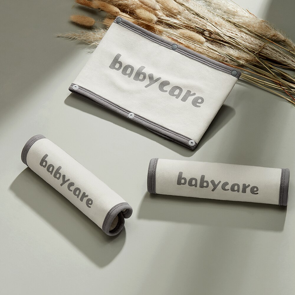 BC Babycare – bavoirs en coton doux pour bébé, Protection à 360 °, poussette en coton Durable, serviette de salive, tissu respirant pour enfants, 3 pièces: Gray