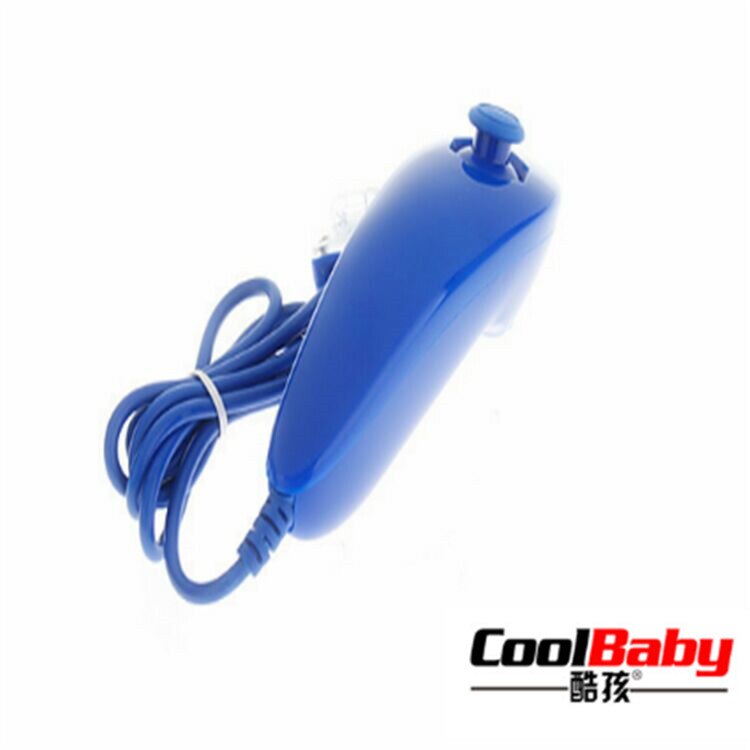 Bezprzewodowy pilot do konsol Nintendo i Wii, zdalne sterowanie, joystick, gamepad, 2 w 1, wbudowany system motion plus: Left Dark blue