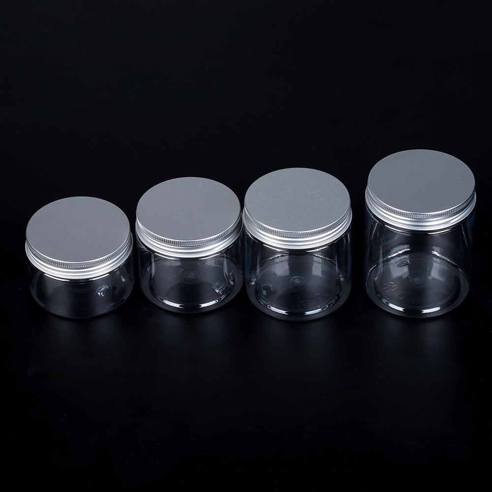 30-250ml Aluminum Cap Cosmetic Tin Pot Lip Balm Jar Containers Oil Wax Empty Home Storage Plastic Container Aluminum Cap Bottle