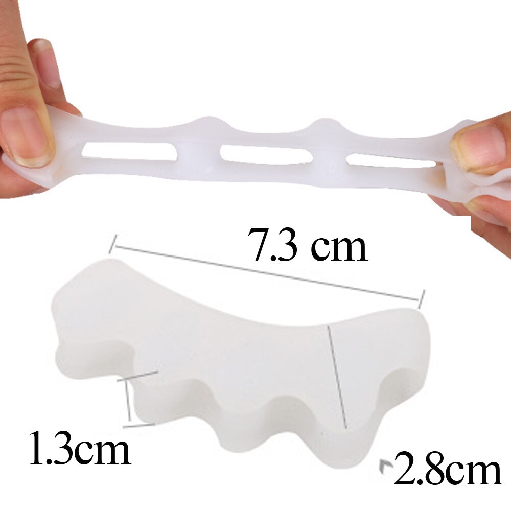 1 par silikone fodpleje gel knystbeskytter tåskillere glattejern spreder insloes correctors hallux valgus korrektion
