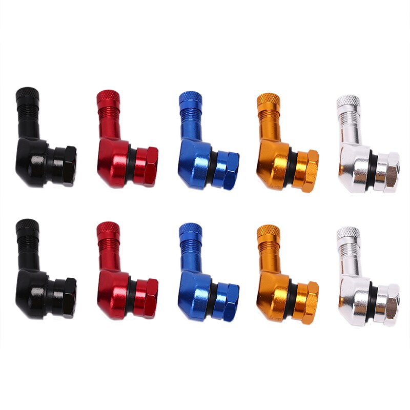Vástago de válvula de aluminio CNC de ángulo de 90 grados, 2 uds., neumático de rueda de motocicleta, vástago de válvula sin cámara s para piezas de rueda de llanta de 10mm y 11,3mm