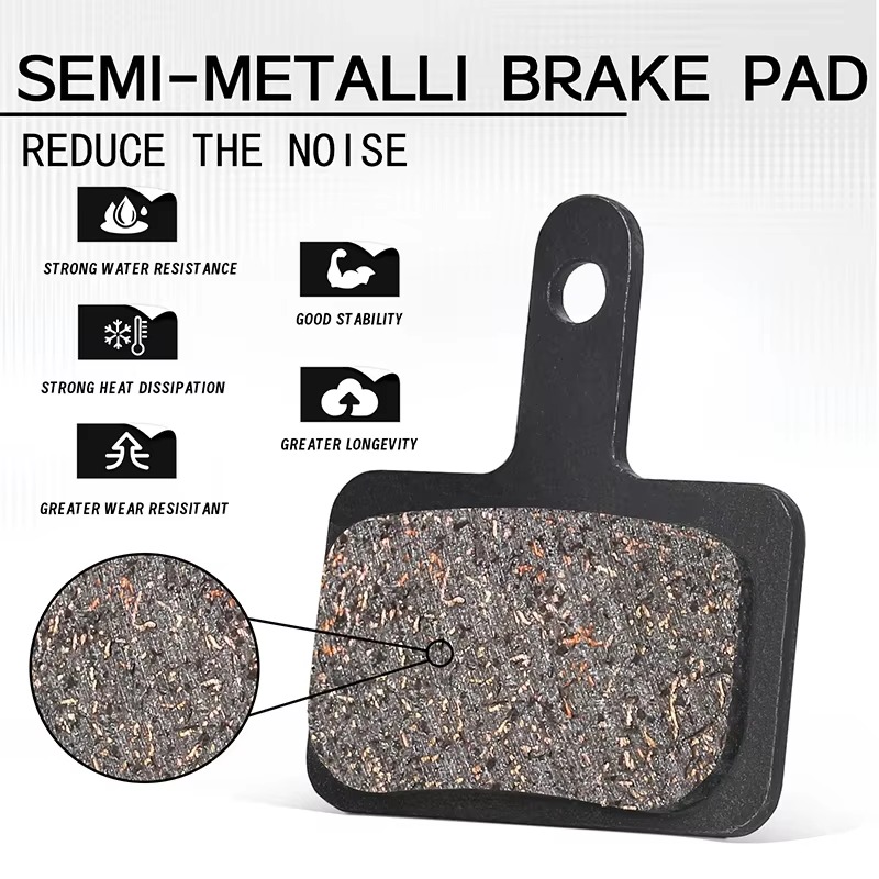 Pastilhas de freio para bicicleta mtb, pastilhas de freio a disco hidráulico duráveis, adequadas para b01s, semi-metal, mtb, ciclismo de estrada, resistente ao desgaste, peça de pastilha de freio