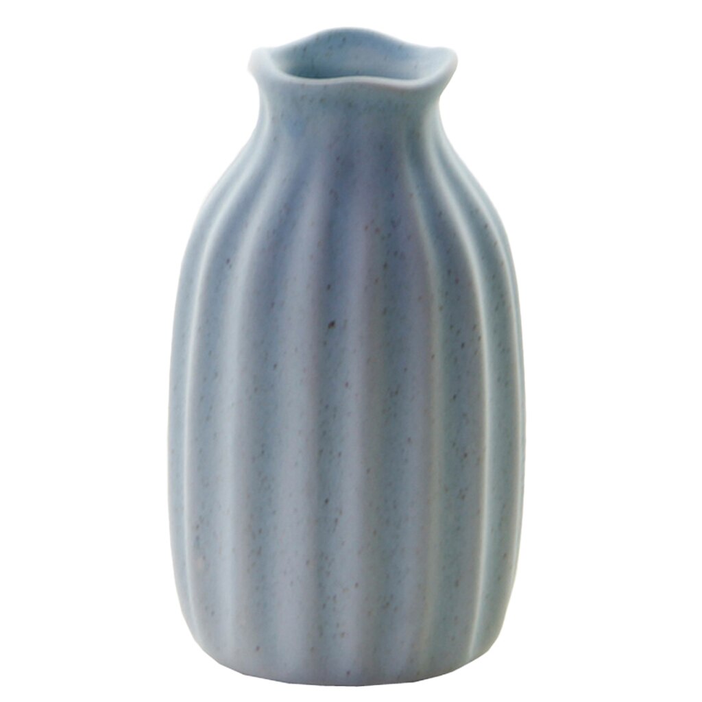 Macaron Ceramic Color Matte Mini Small Vase Home Jewelry Ornaments Tabletop Centerpiece Vase Flower Arragement Flower Vase: Blue as described