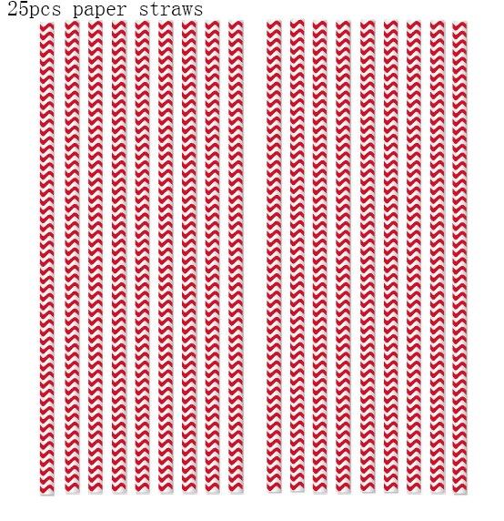 25pcs Cinema Hollywood World Movie Time Party DIY Paper Photobooth Prop Photo Props Kids Baby Shower Birthday Party Favors: straws-25pcs