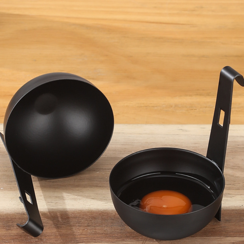 Máquina para hacer huevos cocidos y escalfados con agua estilo oreja colgante, olla colgante, molde plano para huevos humeantes, herramienta para huevos hervidos suaves con resorte