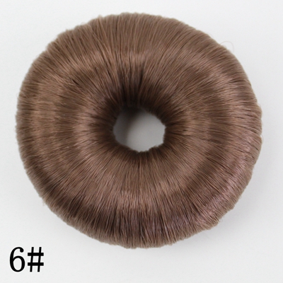 JOY & BEAUTY moño de rosquilla para mujeres calientes, moño de fibra sintética, anillo de Donuts, peluca de extensión de cabello rubio, 4 colores: #6
