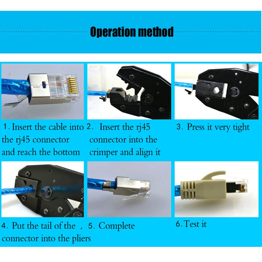 xintylink RJ45 crimper cat7 cat6a hand tools Crimping Cable Stripper pressing line clamp 8p8c pliers connector clip clipper