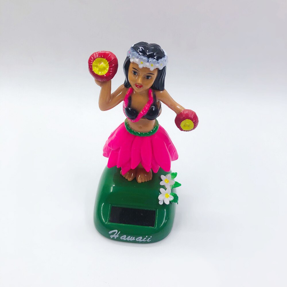 Hula Girl – poupée solaire hawaïenne pour filles, ornements de voiture créatifs, de dessin animé