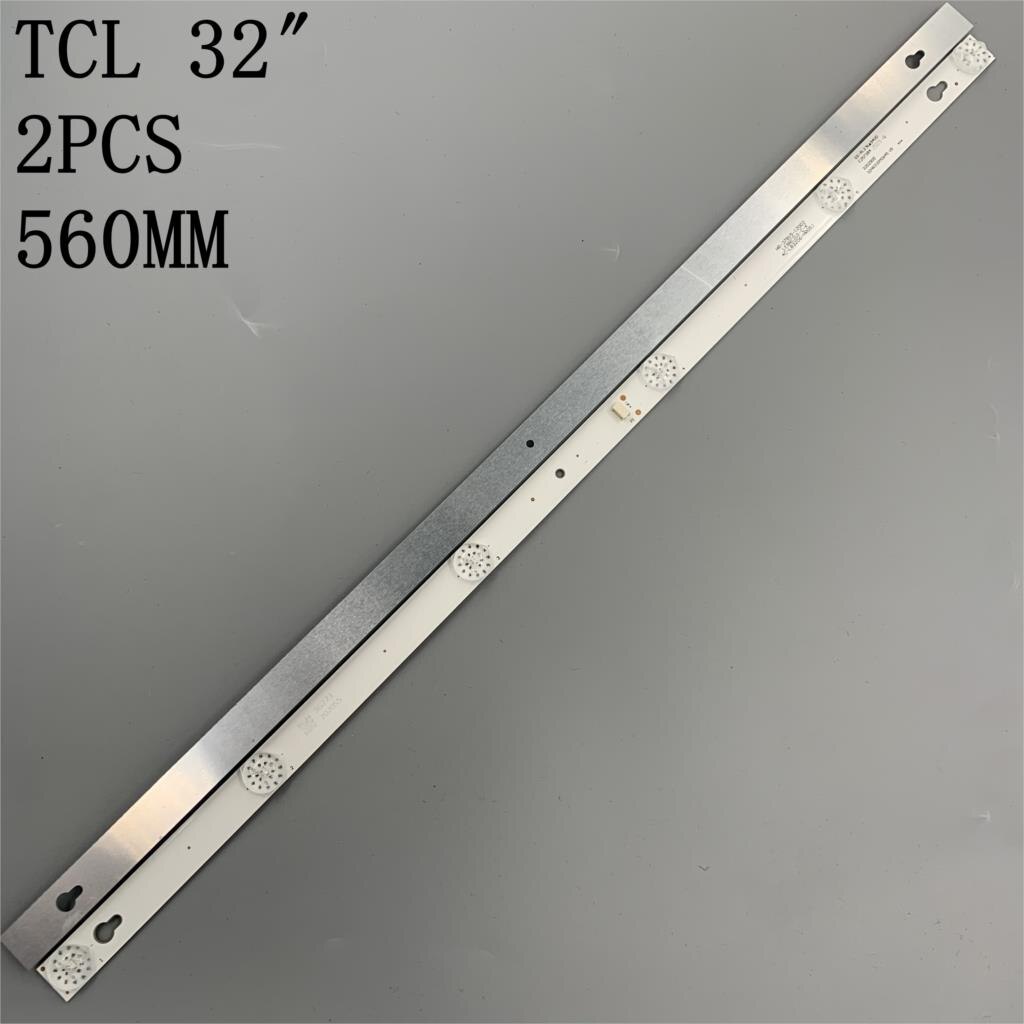2 Stks/set 6LED(6V) 560Mm Led Backlight Strip Voor L32P1A 4C-LB3206-HR03J HR01J 32D2900 32HR330M06A5 V5
