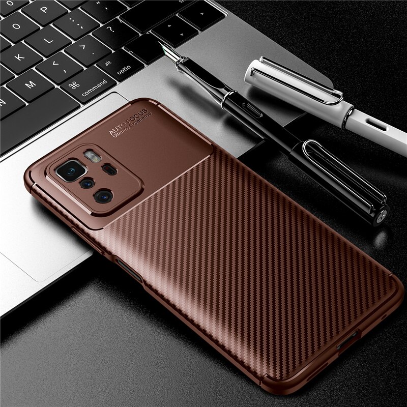 For Cover Xiaomi Poco X3 GT Case For Poco X3 GT Capas Armor Silicone Rubber Shockproof Bumper Soft Cover For Poco X3 GT Fundas: For Poco X3 GT / Brown