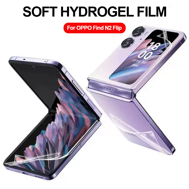 3 in 1 Front Back Matte Hydrogel Film For OPPO Find N2 N3 Flip 5G Soft Frosted HD Transparent Screen Protector Anti Fingerprint