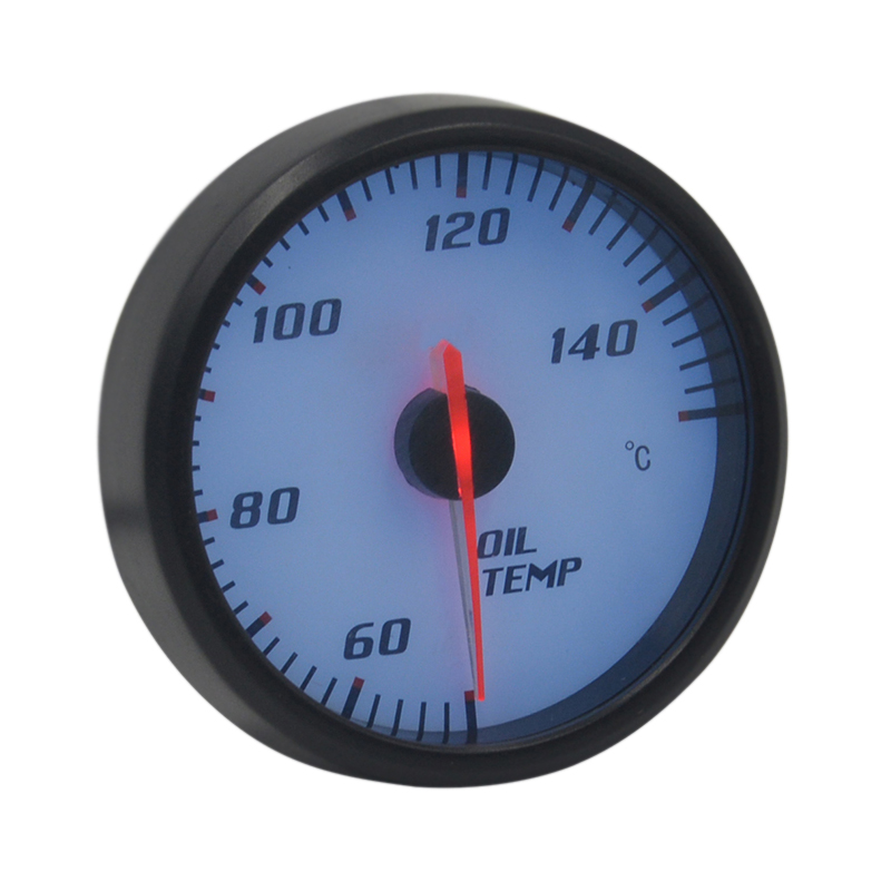 Dragon gauge 60mm Pointer White Face Blue backlight Car Oil temp gauge temperature Meter With Sensor 50-150 Celsius