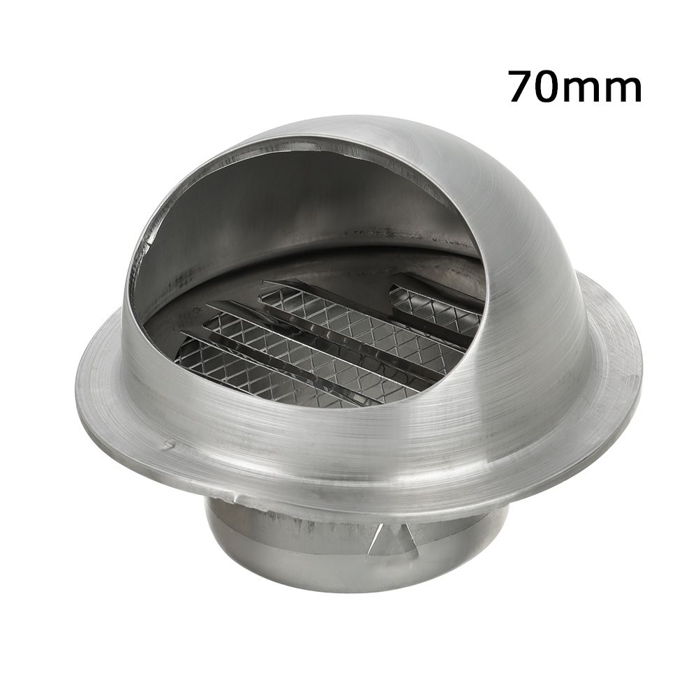 Rejilla de escape de acero inoxidable para pared y techo, conducto de ventilación, cubierta de salida, calefacción, refrigeración y tapa de ventilación, resistente al agua: Negro