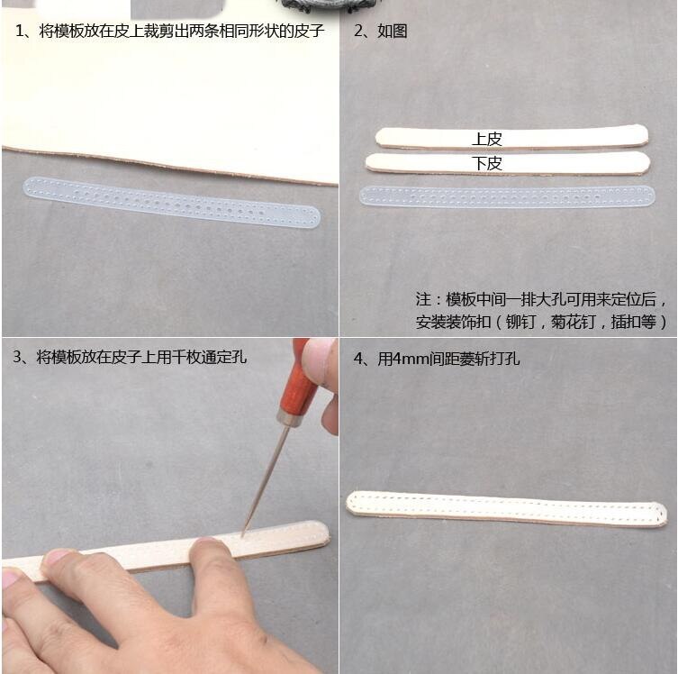 DIY vintage 0.5cm bracelet drawing template sewing pattern