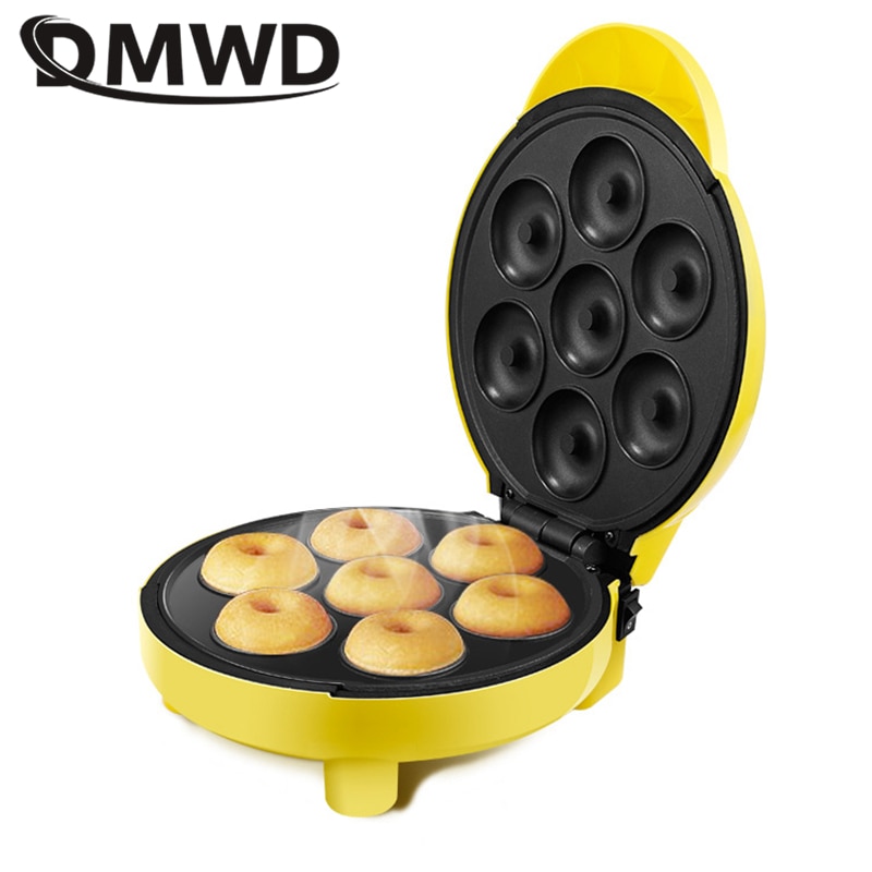 DMWD Electric donut maker Non-stick coating Double side fast heating DIY Doughnut baking pan Dessert bakeware cake bake Machine