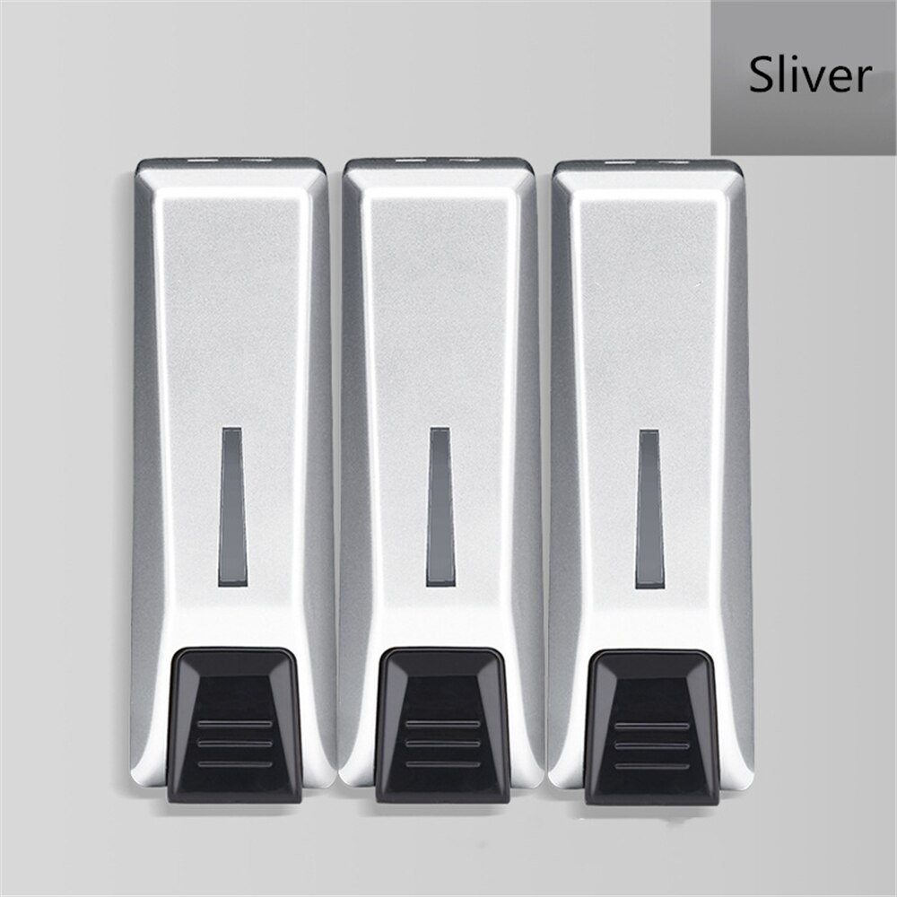 Single/Double/Triple Soap Dispenser Wall-mount Shower Bath Shampoo Dispenser Liquid Soap Container Bathroom Accessories: Silver 3