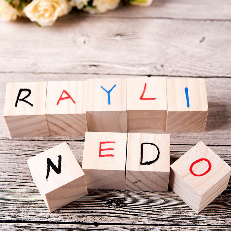 Wooden Square Blocks Unfinished Wood Solid Wood Cube Mini Cubes DIY Woodwork Craft Embellishment for Wedding Christmas Party