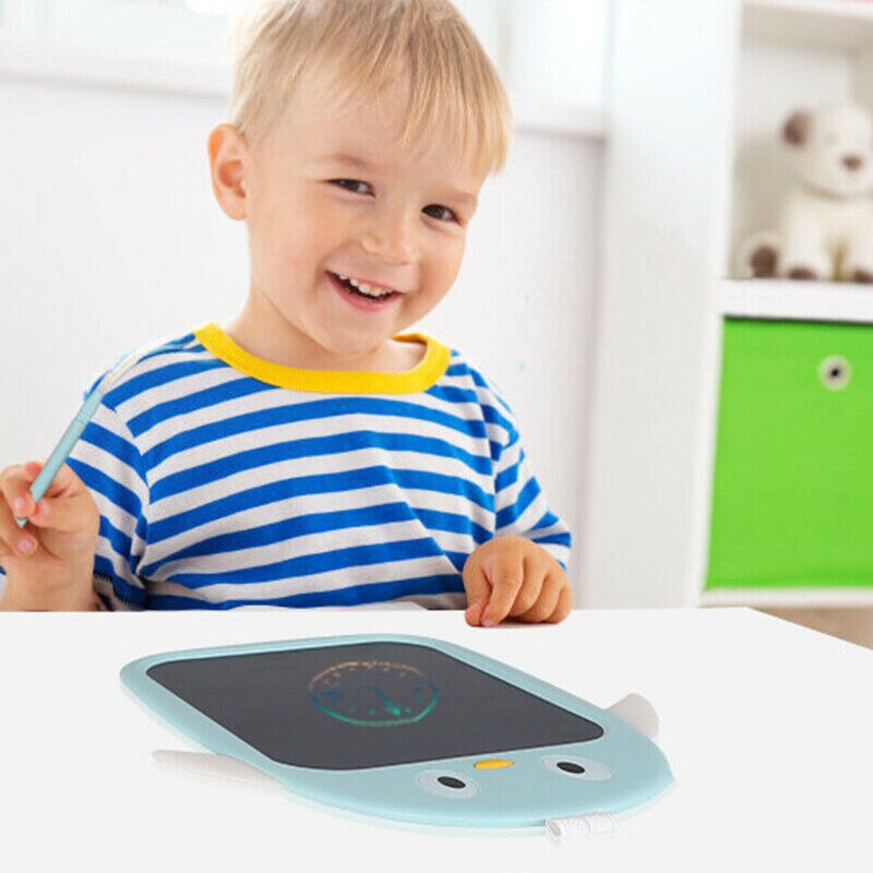 8 Inch Mini LCD Writing Color Board For Children Penguin Color LCD Digital Drawing Writing Graphic Tablet One-key Lock Screen