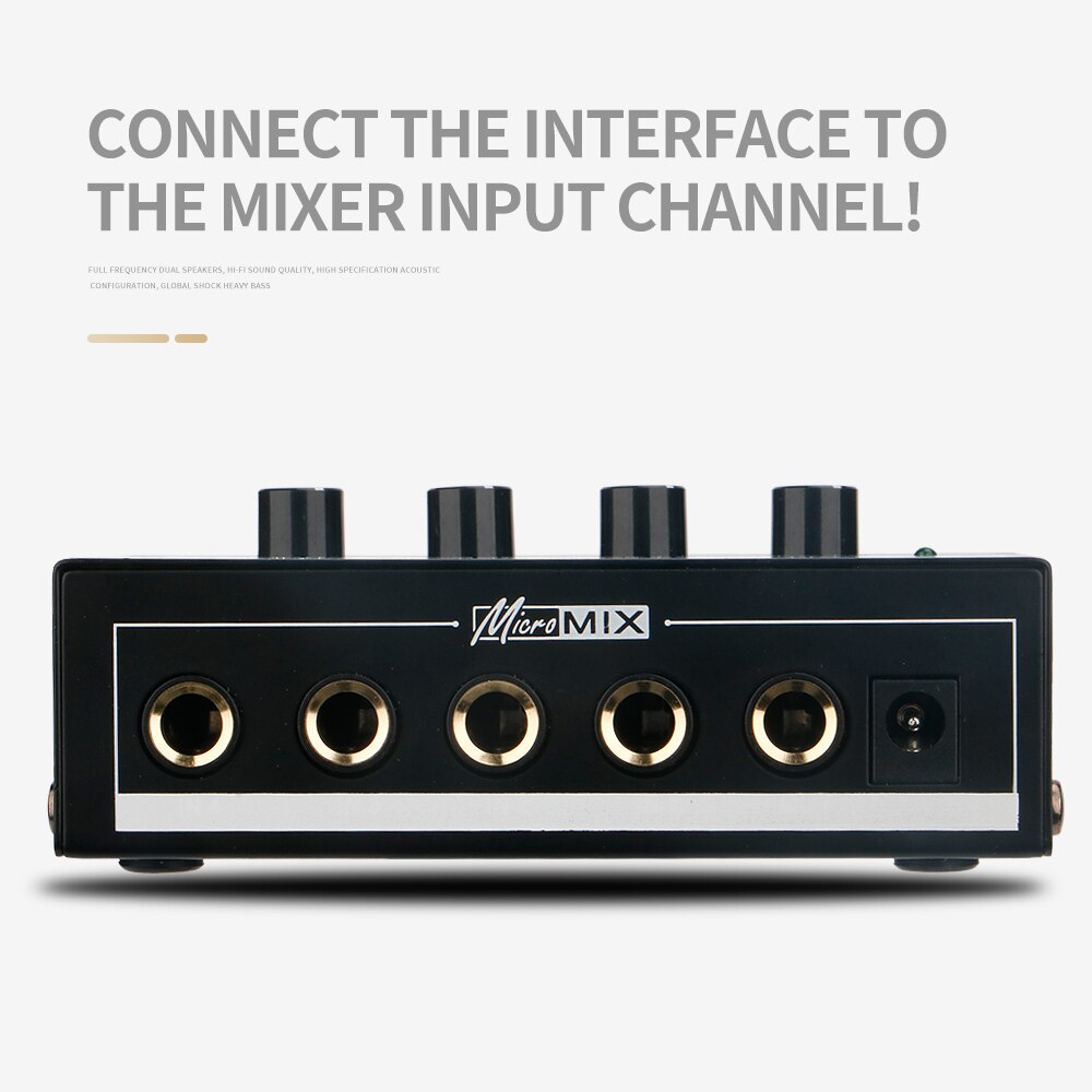 MH400 4 Channel Sound Mixer Ultra Low-Noise Audio Sound Mixer Amplifier for Keyboards,Mixer,Musical Instruments