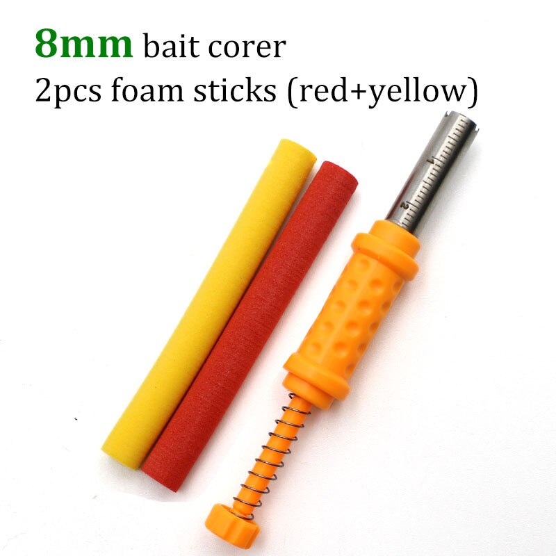 Kit d&#39;outils de pêche à la carpe 6mm/8mm, bouillettes Pop-Up, accessoires de fabrication d&#39;appâts pour carpe + plate-forme en mousse pour matériel de pêche: 8mm-yellow and red