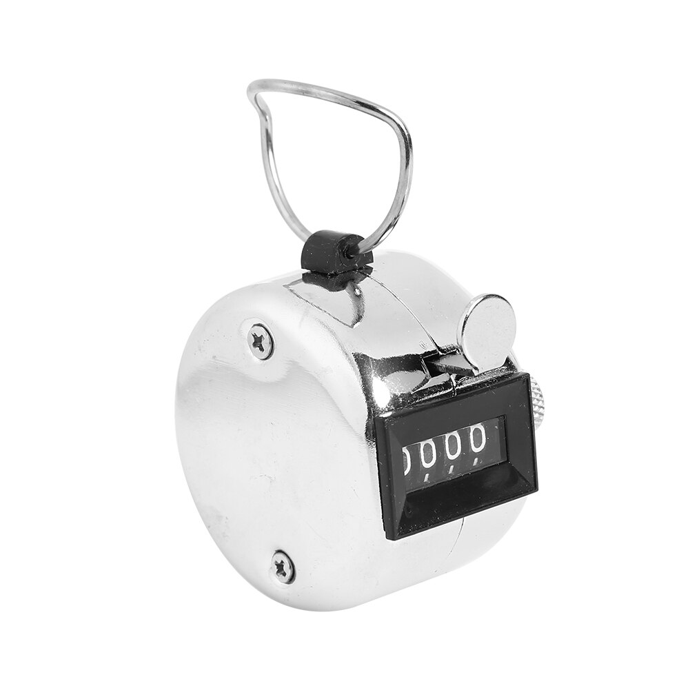 4 Digit Number Hand Held Tally Counter Digital Golf Clicker Manual Training Counting Counter Metal Counter: Metal knob