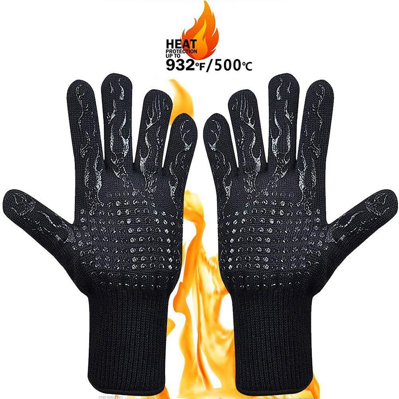 Gant en aluminium multicolore résistant à la chaleur | Gants de cuisson de Barbecue, Gants de cuisine pour four à micro-ondes, mitte pour accessoires de BBQ 1 pièce