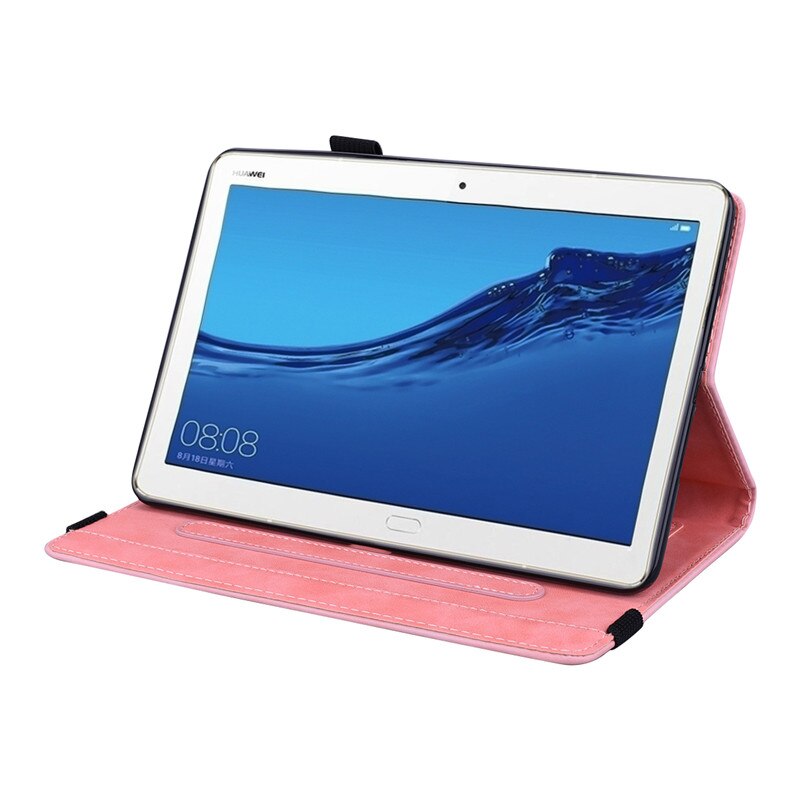 Huawei mediapad  m5 lite 10 bah 2-l09/w19 dl-al09 kotelo ylellinen vintage nahkakansi jalusta smart kotelo huawei  m5 lite 10