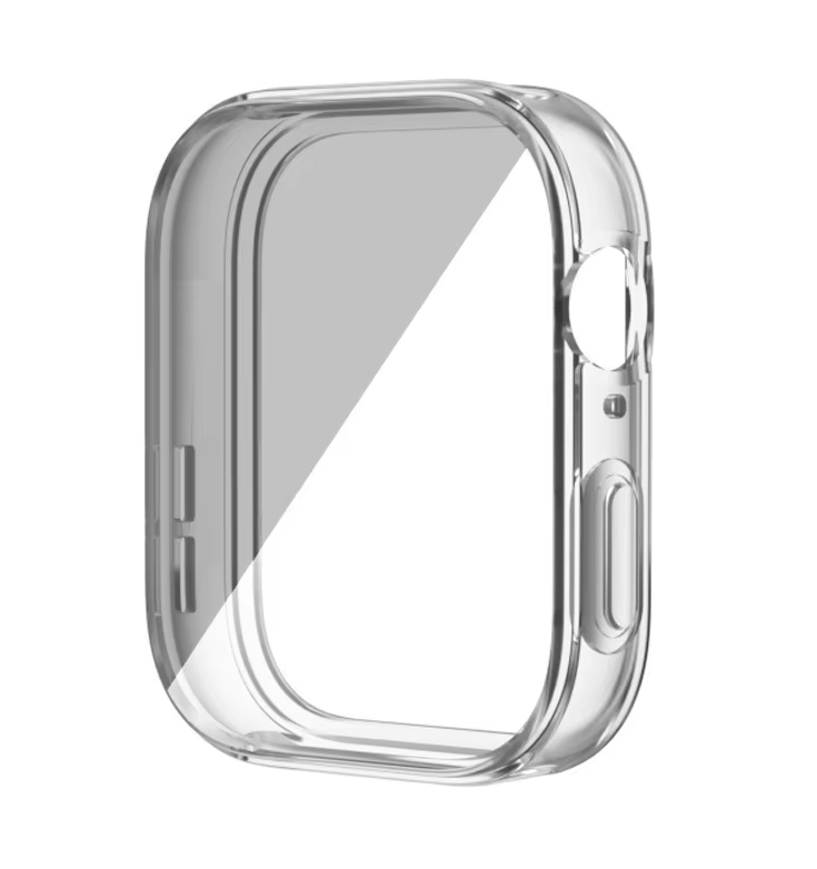 Tempered Glass Watch Cases For Huawei Watch Fit 3 All-Around Screen Protector Hard PC Bumper Watch Case For Huawei Watch Fit3: Rose Gold