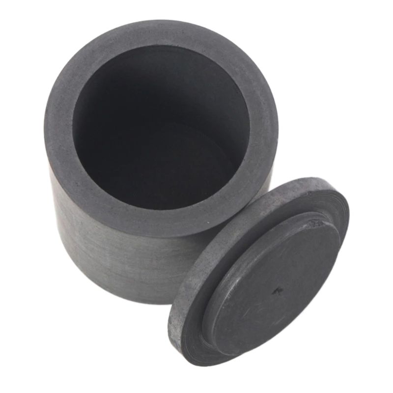 35*35mm High Purity Graphite Crucible Laboratory Equipment Melting Casting Furnace With Lid Cover