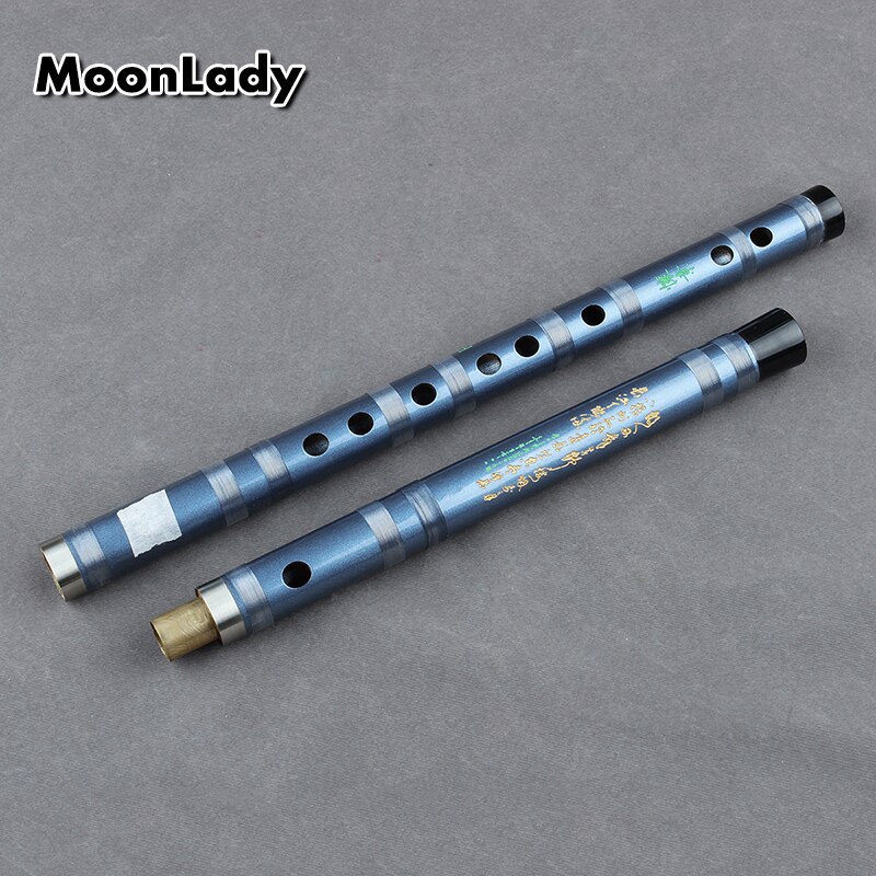 Kinesisk traditionel håndlavet bambus to-sektion blå fløjte kaldet dizi traditionel flauta bambus til begyndere og musikelskere