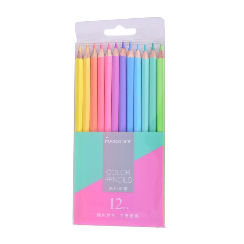 Pastel Kleuren Potloden 12 Stk/set Zachte Trendy Niet Giftig Kleur Potlood Voor School Kid