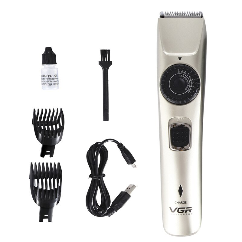 Vgr V031 Elektrische Tondeuse Usb Oplaadbare Waterdichte Baard Trimmer Scheerapparaat Hair Trimmer Verstelbare Limiet –