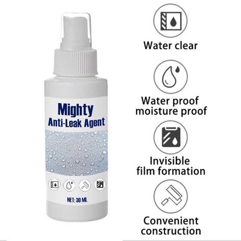 Mighty Anti-Lekkende Kit Spuitvloeistof Lek-Trapping Reparatie Spuiten Waterdichte Lijm Super Sterke Bonding Spray