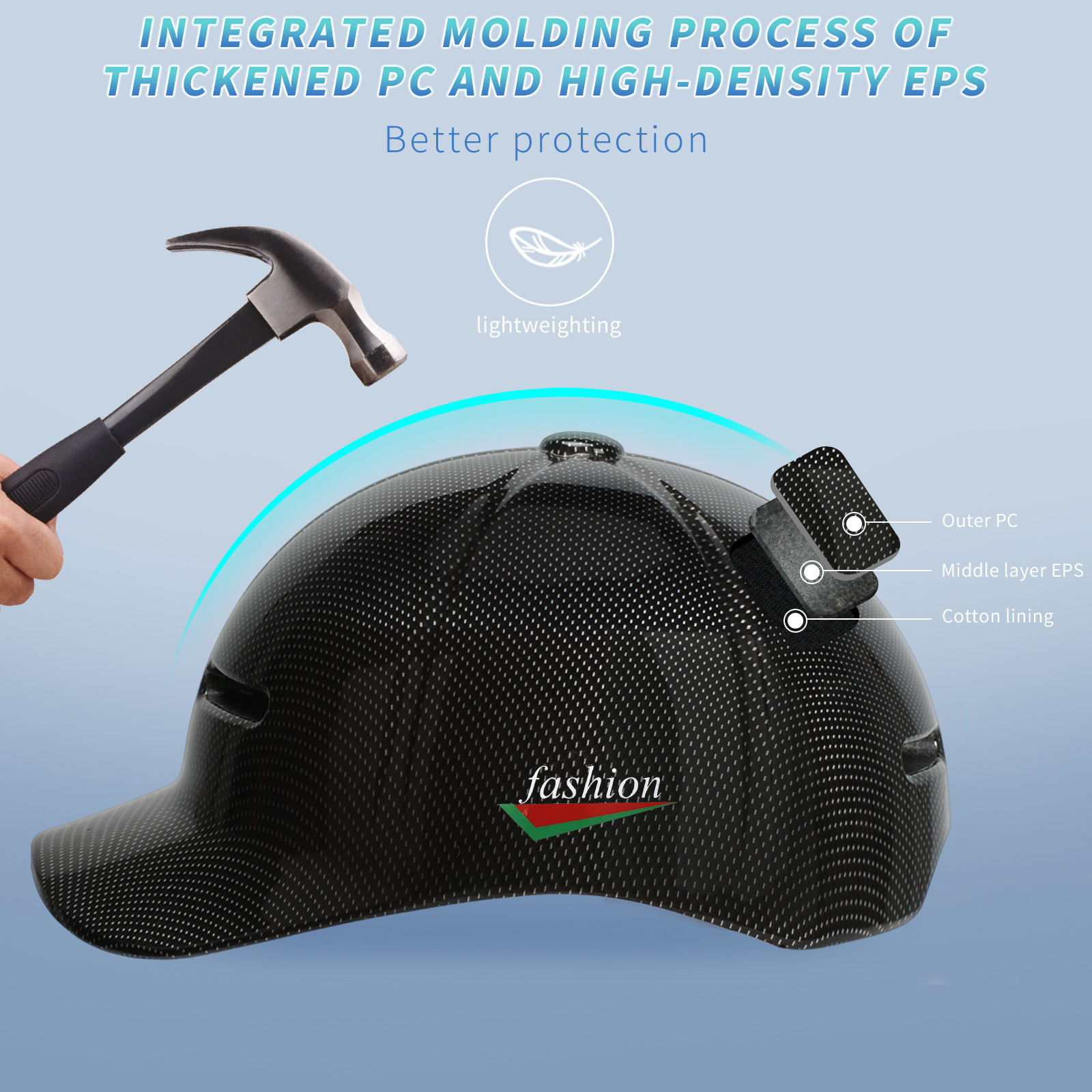 GUDOOK Bike Helmets Baseball Cap Peaked Cap Bicycle Helmet for Adults Mountain Road Bicycle Helmets Adjustable Size Cycling