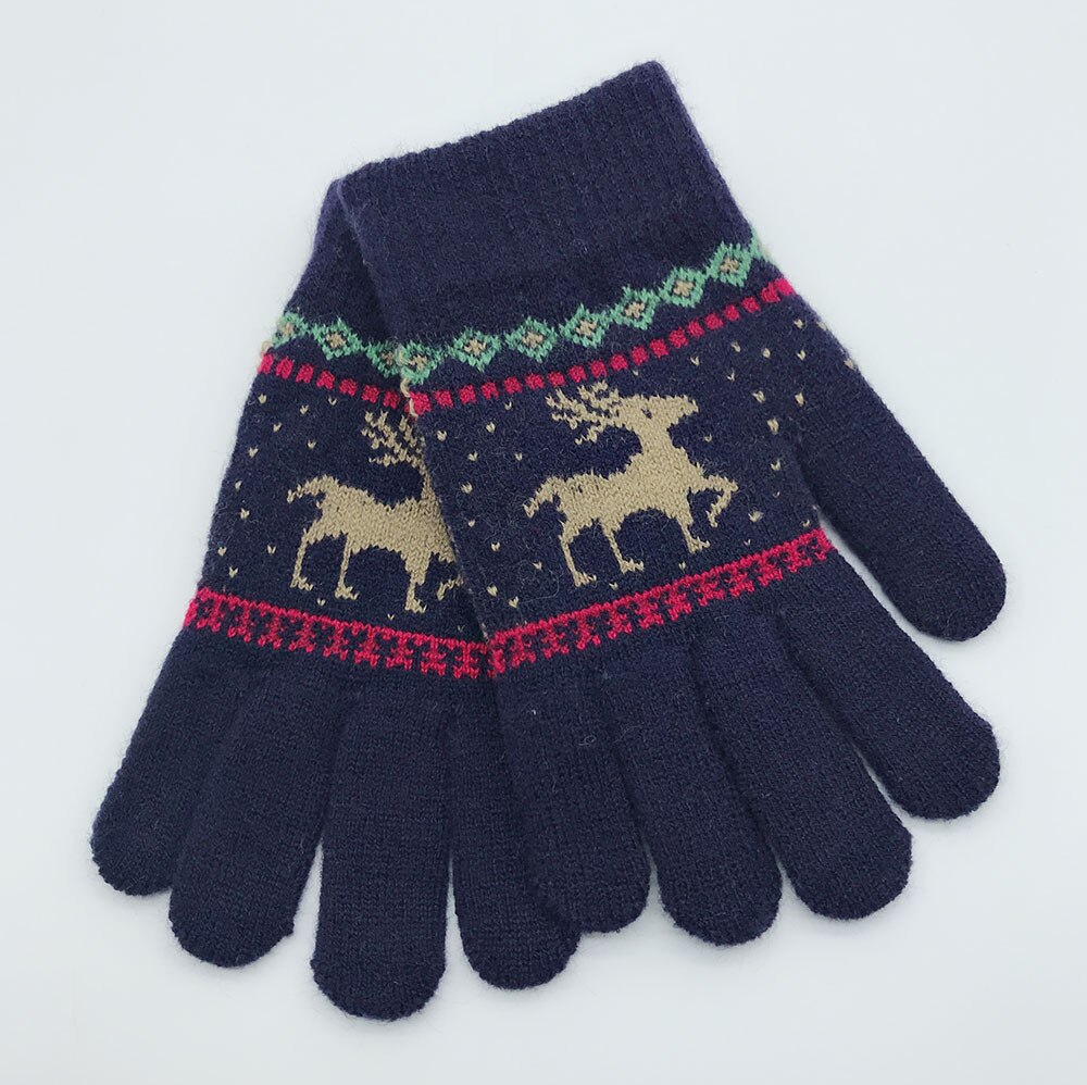 Di natale Dei Bambini di Inverno Caldo Del Fumetto Dei Cervi di Finger Completa Mittens KnittedGloves A Mano Neonato Manicotto Delle Ragazze Dei Ragazzi Bambini dropshipping11.9: NY