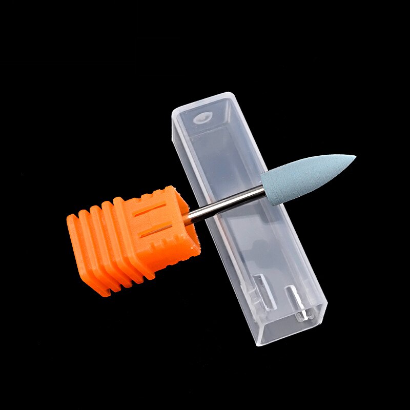 Brocas para uñas de carburo de silicio de goma, pulidor Flexible para manicura y pedicura, accesorios eléctricos para limar uñas, 1 unidad