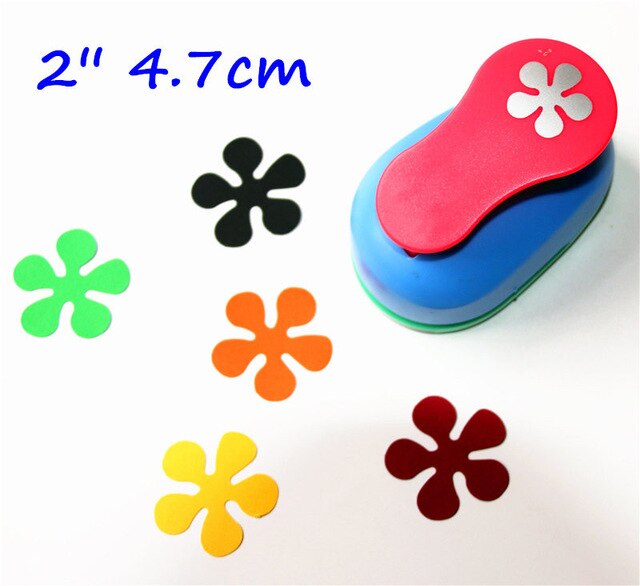 5cm pappersskärare дырокол hålstans cortador de papel cirkel hantverksstansare scrapbooking pappersstans furador perfurador flikstans: Femblomma