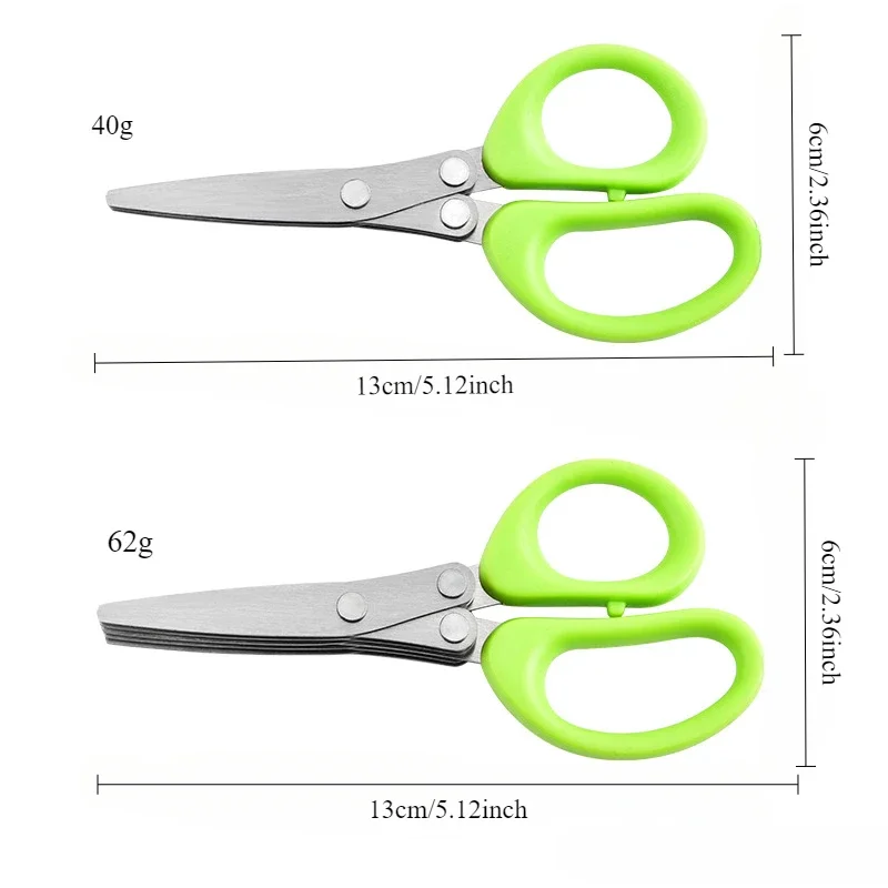 Tijeras de cocina para cortar papel de lechuga triturada, pimienta triturada, cortador de cebollino picado, utensilio de cocina cortado Laver