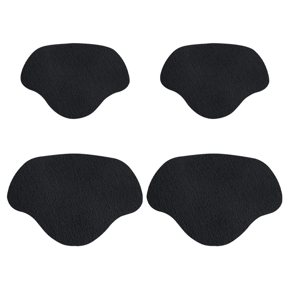 Patch de réparation de chaussures, 4 pièces, semelles intérieures, tampons autocollants, trou de talon de chaussure, semelles adhésives pour réparation de chaussures de Sport, soins des pieds: Black (Set)
