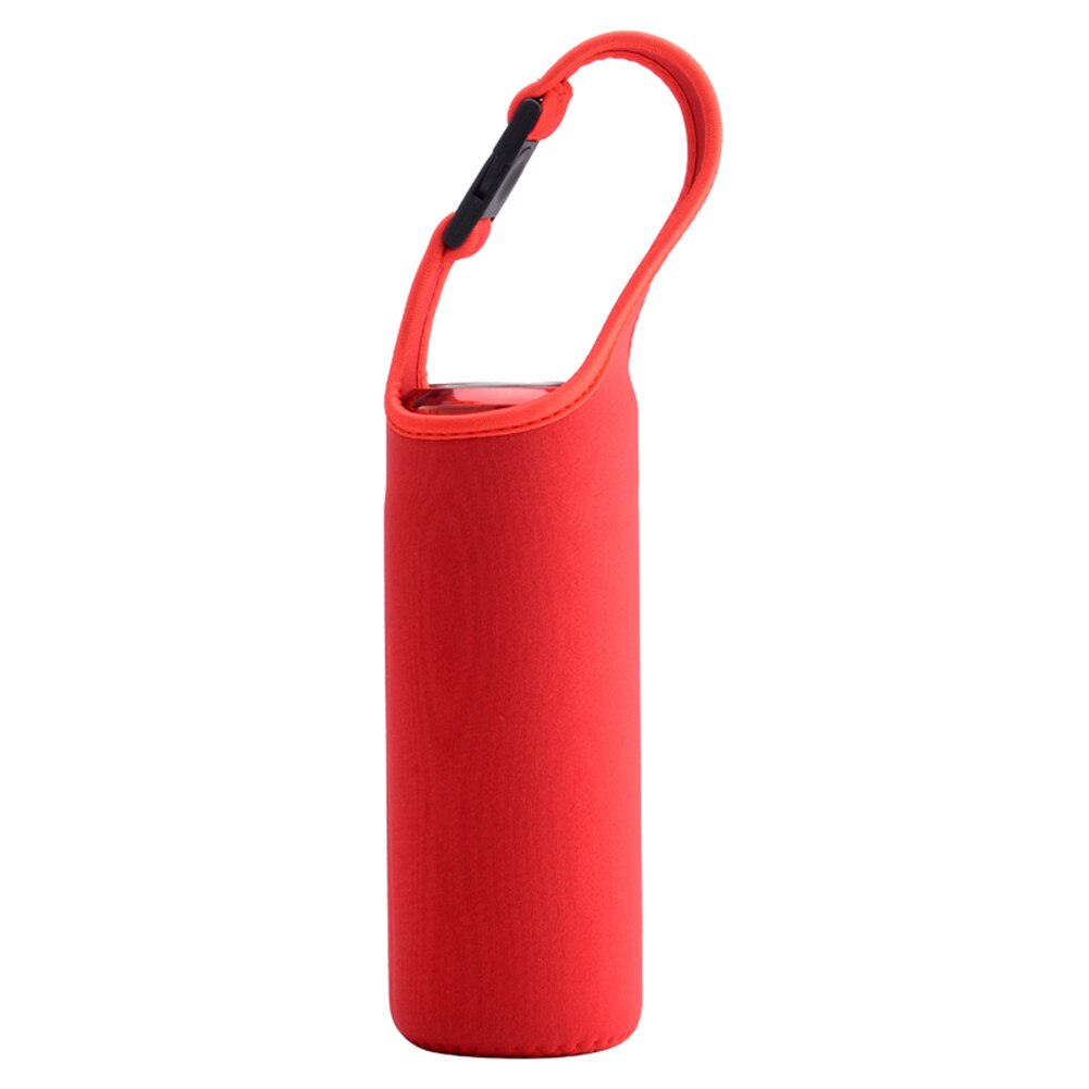 Funda aislante térmica para botella de agua de 500ml, funda protectora para almacenamiento con asa, bolsa aislante portátil: Red