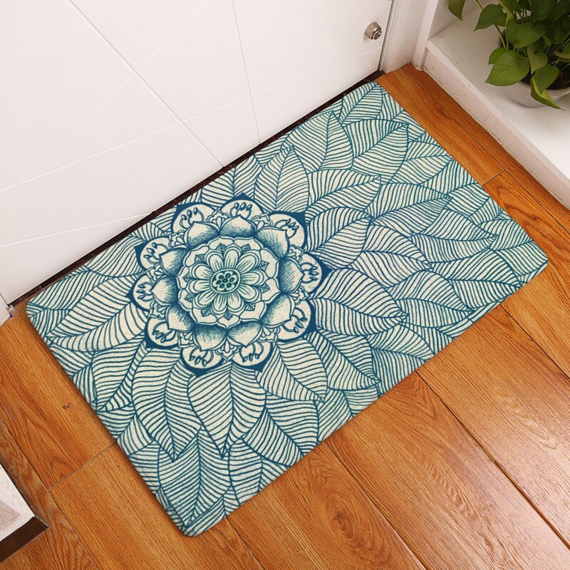 Geometrisk blomsterserie halkfri duschmatta badrumsmatta badmatta mattor heminredning golvmatta köksmatta: 04 / 40 cm x 60cm