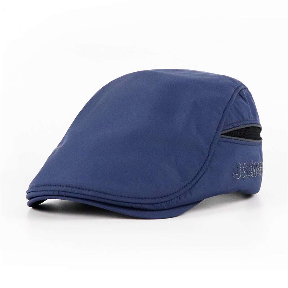 Krantenjongenspet voor heren zomer ademend mesh taxihoed casual baker boy hoeden merk boinas duckbill petten dames golfpetten: Blauw