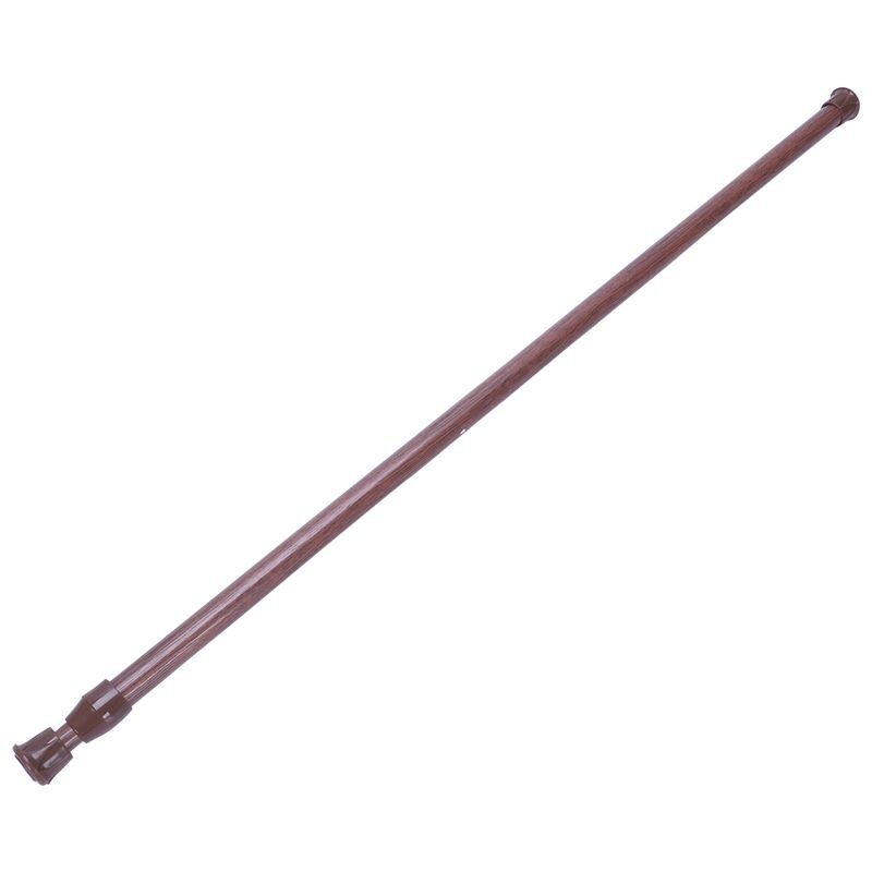 Extendable Telescopic Spring Loaded Net Voile Tension Curtain Rail Pole Rods,55~90Cm,Wood color: Default Title