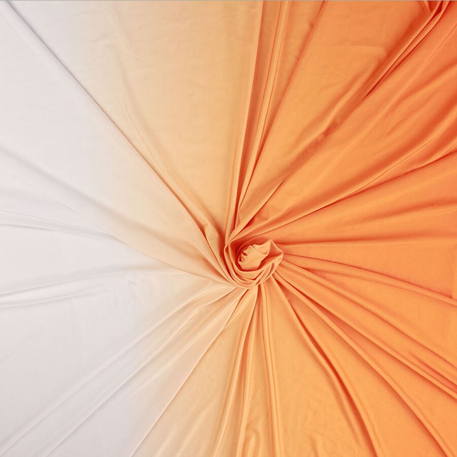 2 tone ombre spandex fabric gradient elastic material for dancerwear leotard Latin Clothing Lycra Stretch Fabric by Yard: Orange to White