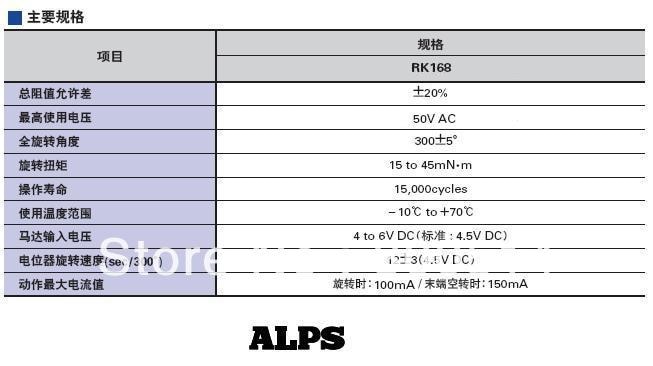 Potenciómetro de volumen del motor ALPS de Japón, 2X100K