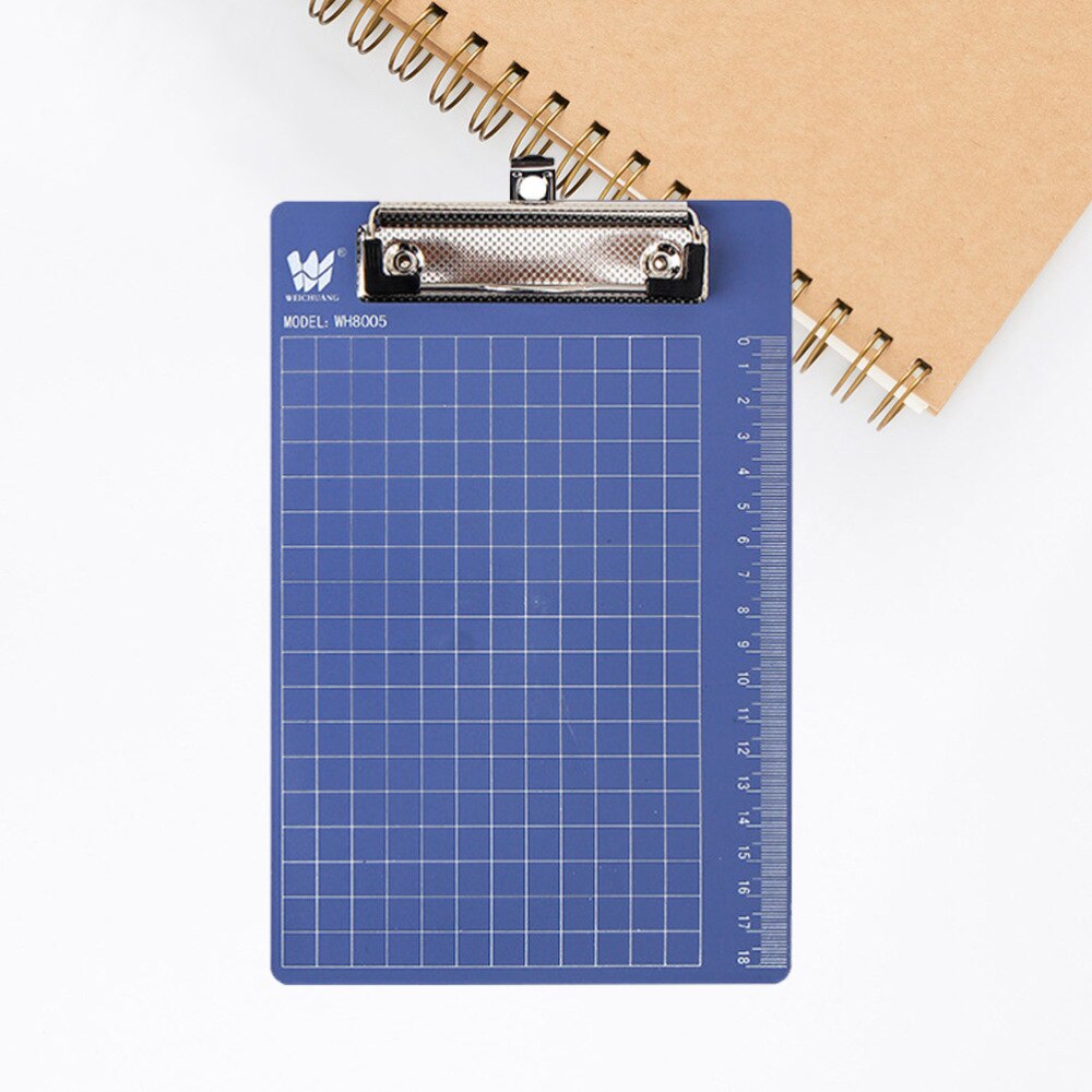 3 uds. Tablero de plástico con Clip para escribir, soporte de plástico para escribir en el menú para colgar, para escribir, A4 (azul): As Shown 1