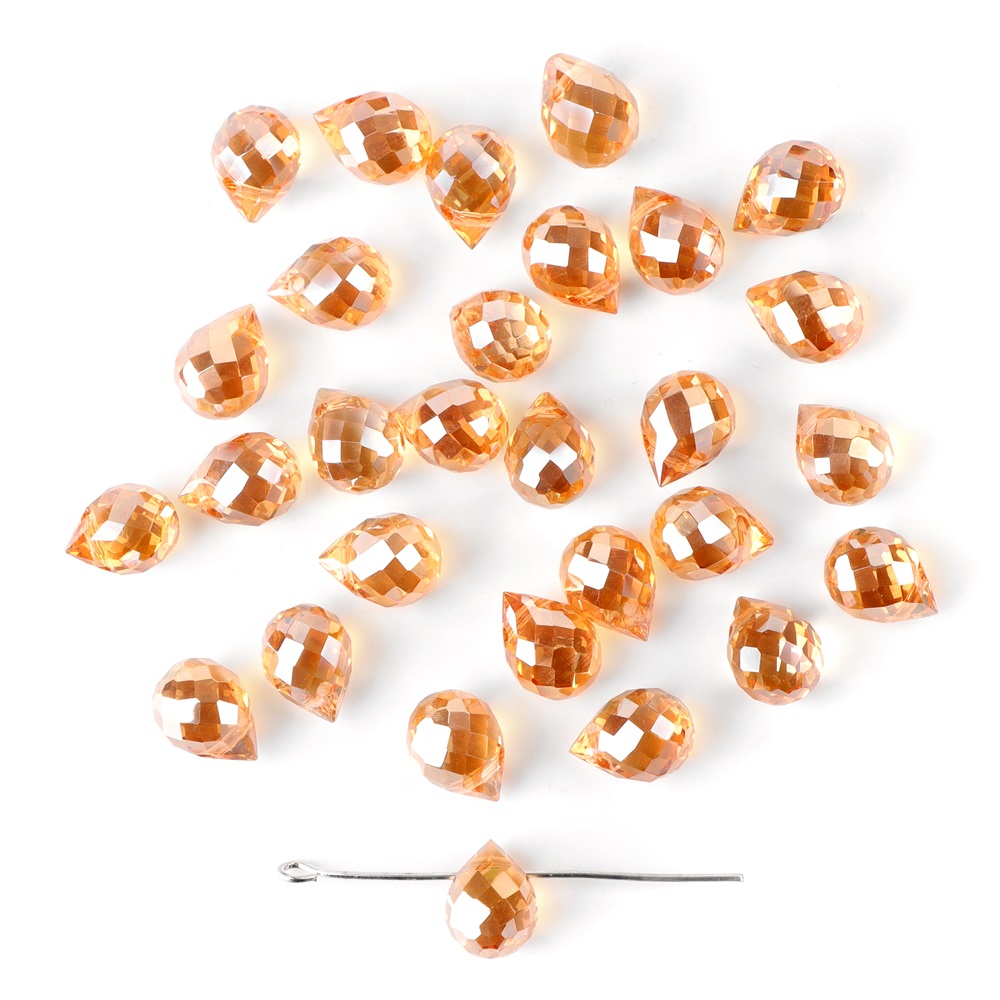 30 Uds. Cuentas de cristal checo de mariposa, abalorios de Color AB, cuentas espaciadoras facetadas sueltas para fabricación de joyería, pendientes hechos a mano DIY: Rosa claro